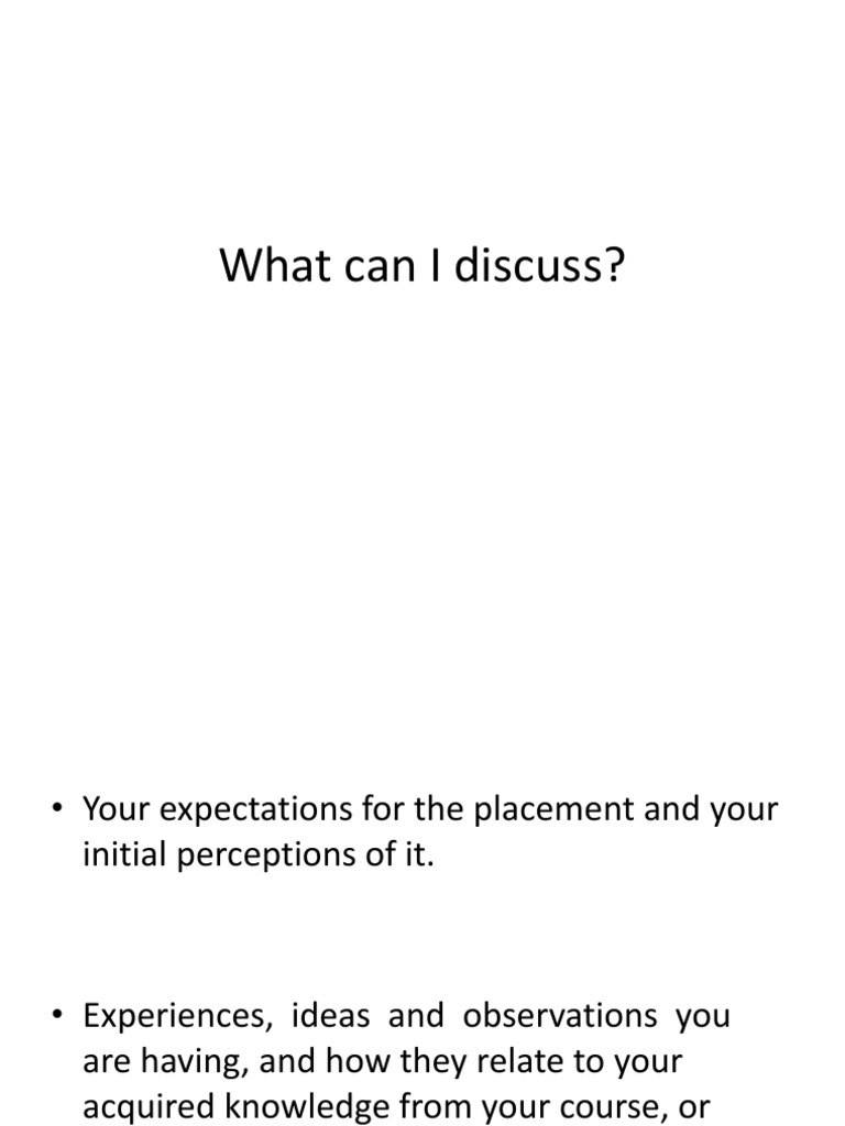 What To Discuss | PDF | Career & Growth