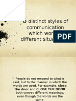 Distinct Styles of Communication Which Work in Different Situations