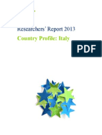 Researchers' Report 2013: Country Profile: Italy