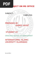Download Project on Ms Office by Aamir Hayat SN17156969 doc pdf
