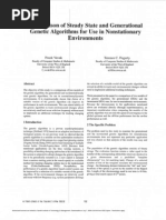 Comparison of Steady State and Generational Genetic Algorithm For Usin in Nonstationary Environments