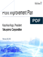 Profit Improvement Plan: Kazuhisa Kogo, President