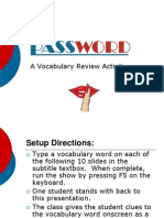 A Vocabulary Review Activity