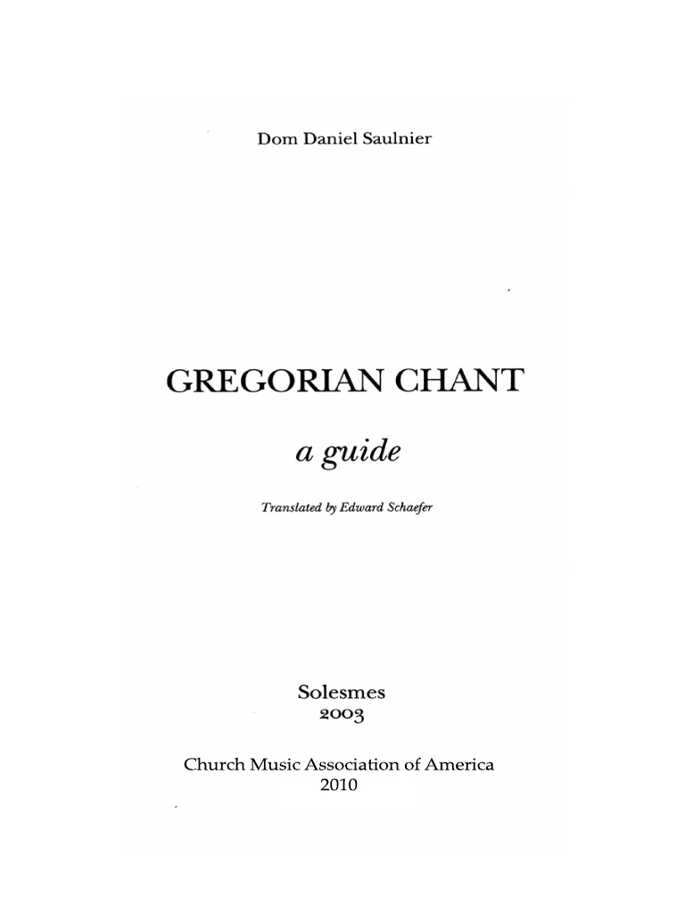 Gregorian Chant Guide Saulnier Pdf Gregorian Chant Psalms