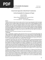 Green road approach in rural road construction for sustainable development of Nepal