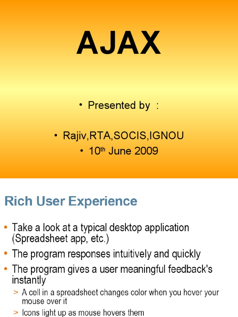 Presented By: - Rajiv, RTA, SOCIS, IGNOU - 10 June 2009 | PDF