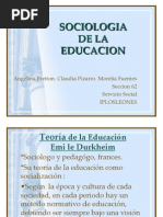 Sociologia de La Educacion