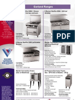 Garland Ranges: Gas Rating: Dimensions Gas Rating: Dimensions