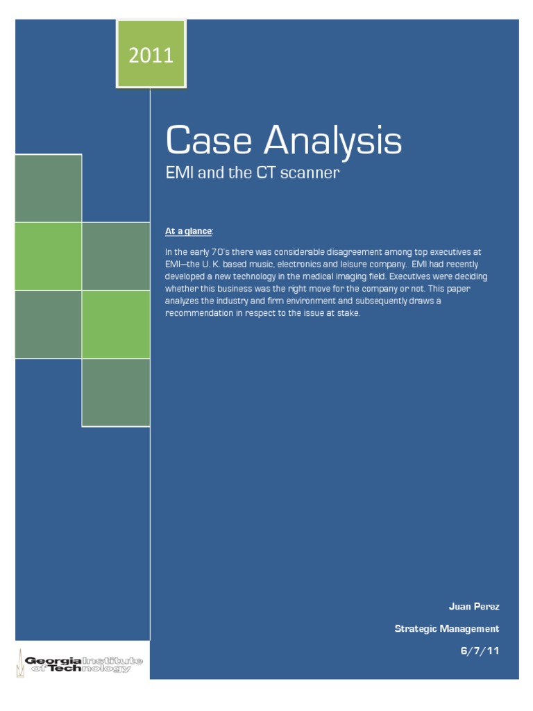 EMI and The CT Scanner | PDF | Medical Imaging | Strategic Management