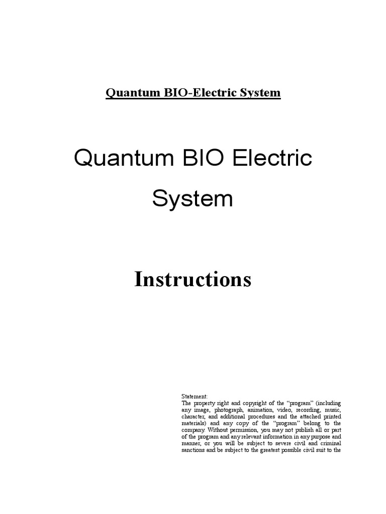 Quantum Health Analyzer Manual PDF Business