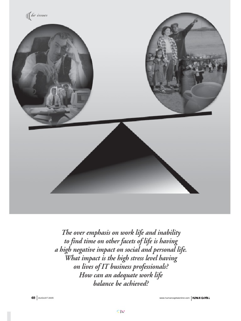 Work-Life Balance: IT Professionals' Dilemma | PDF | Work–Life Balance ...