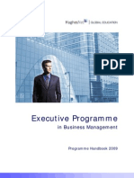 Executive Programme: in Business Management