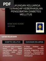 Download DUKUNGAN KELUARGA TERHADAP KEBERHASILAN PENGOBATAN DIABETES MELLITUSpptx by Keme Suko Koade SN171618366 doc pdf