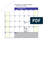 Organizational Analysis Calendar of Deadlines Course