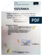 Pozvánka Na Domovú Schôdzu 2.10.2013