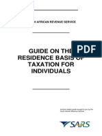 SARS Residence Basis of Taxation For Individuals