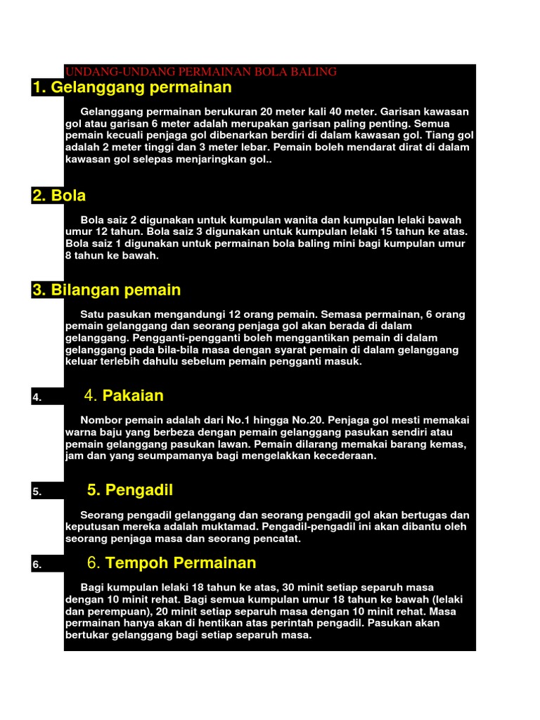 undang undang bola baling