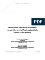 Melting Points and Mechanical Properties of Nano Materials