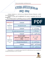 Structura An Scolar Calendar 2013 2014