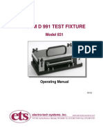 ASTM D 991 TEST FIXTURE Model 831 Operating Manual