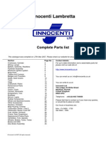 Lambretta Complete Parts List