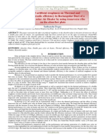 Artificial Roughness On Double Side Absorber Plate On Double Duct Flow