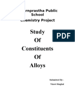 Study of Constituents of Alloys: Swarnprastha Public School Chemistry Project