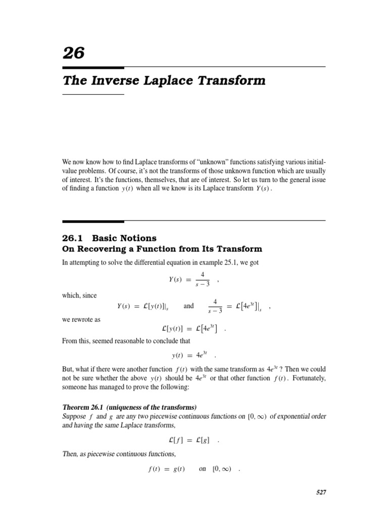 Inverse Laplace Transform Techniques | PDF | Computers