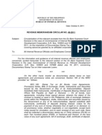 Revenue Memorandum Circular No. 48-2011: Bureau of Internal Revenue