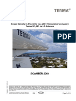 Power Density in Proximity To A 2001 Transceiver Using Any Terma SD, HG or LA Antenna