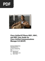 Cisco Unified IP Phone 6921, 6941, and 6961 User Guide For Cisco Unified Communications Manager 8.0 (SCCP)