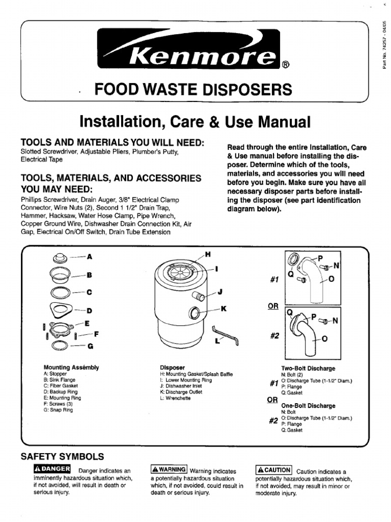Installation Guide Garbage Disposer PDF Electrical Connector