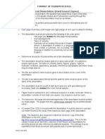 Format of Dissertation