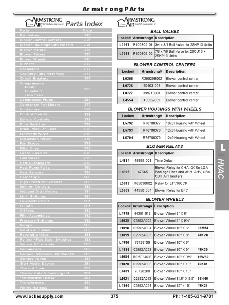 Armstrong Parts