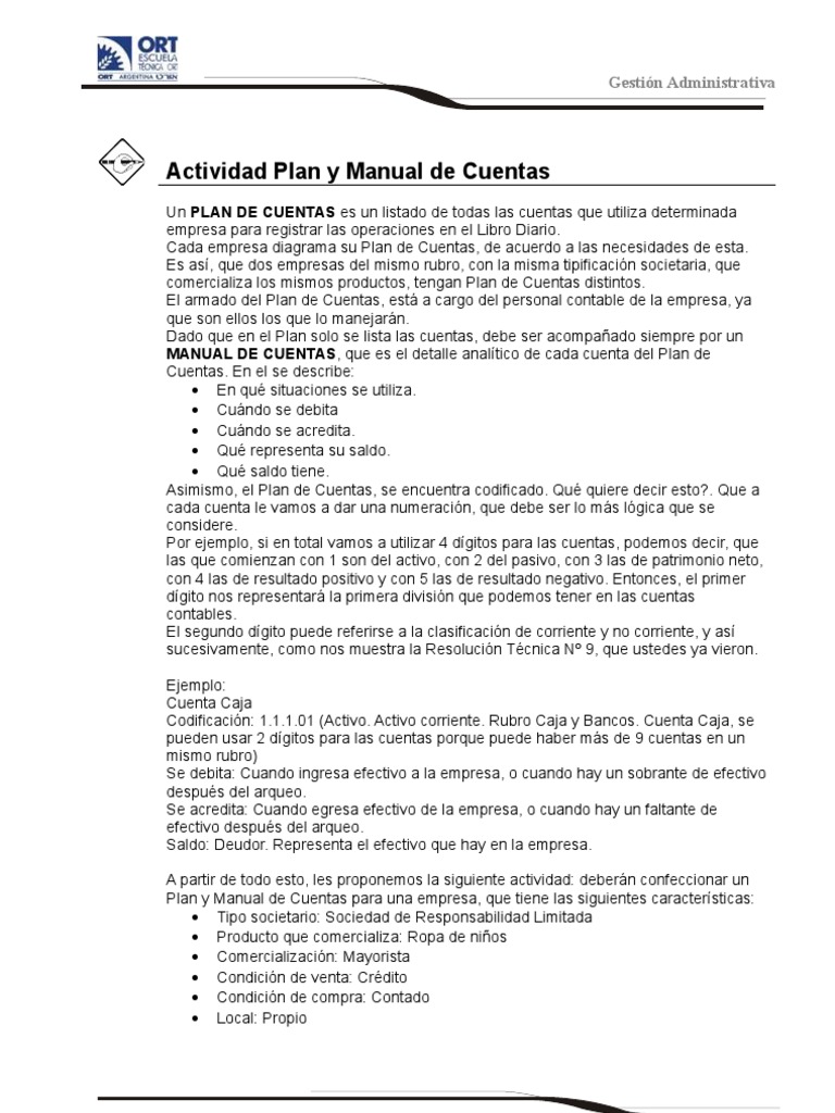 Plan y Manual de Cuentas Contables | PDF | Contabilidad | Business