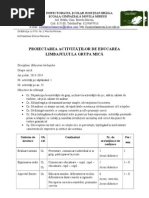Educ Limbajului-proiectarea Activitatilor