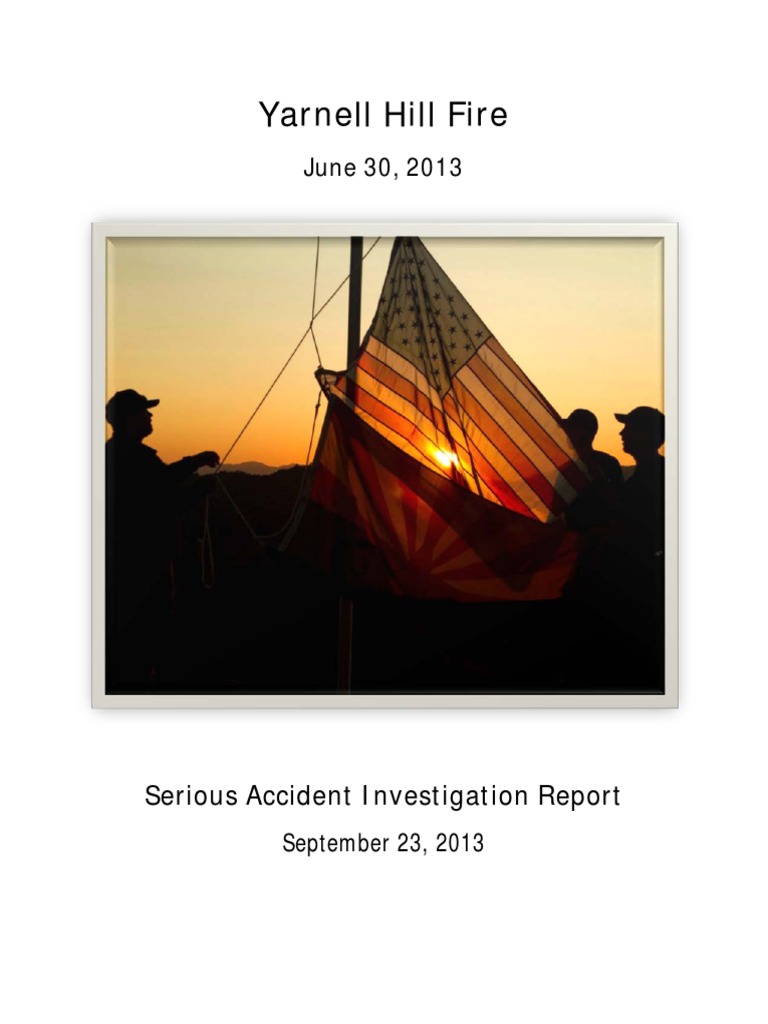 Yarnell Hill Serious Accident Investigation Report PDF Weather Nature
