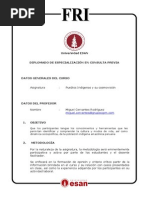 Syllabus Pueblos Indigenas y Cosmovision