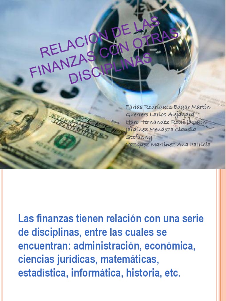 1.2 Relacion de Las Finanzas Con Otras Disciplinas