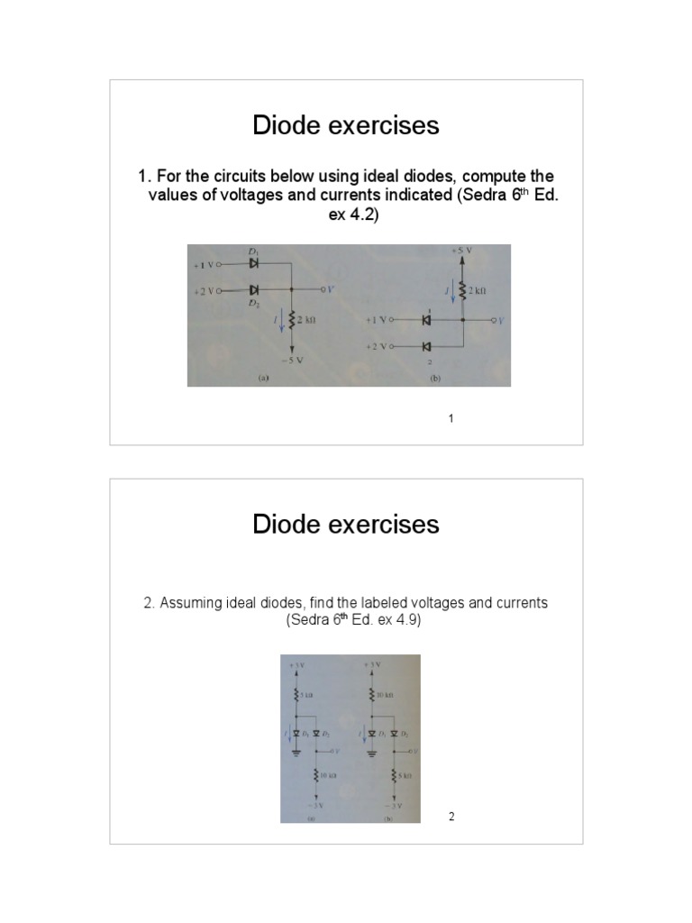 Diode Exercises | PDF