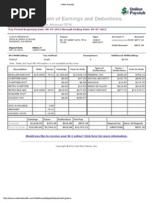 Online Paystub