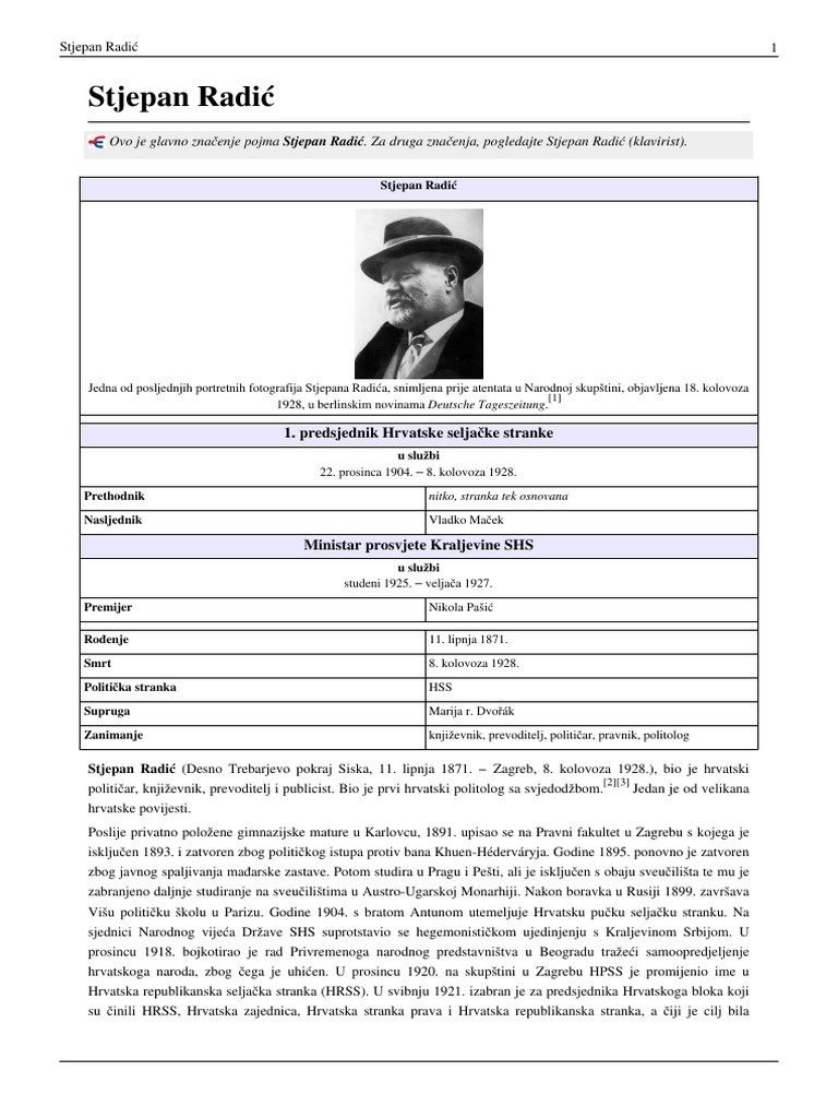 Stjepan Radić | PDF