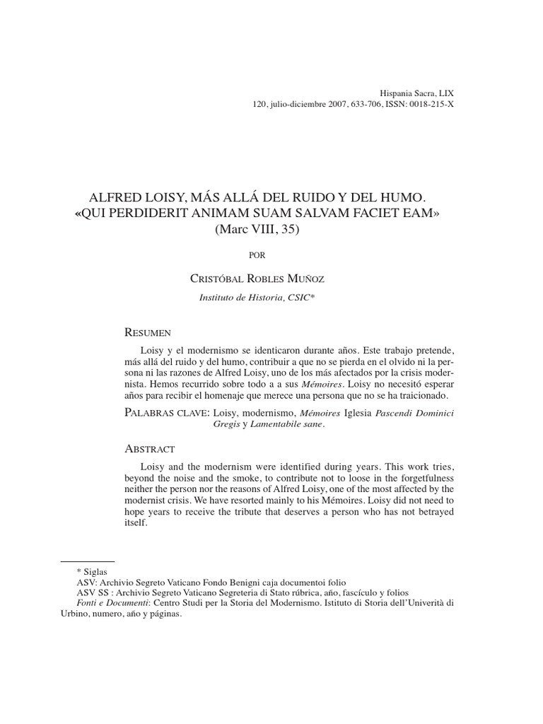 Alfred Loisy PDF Iglesia Católica Dios