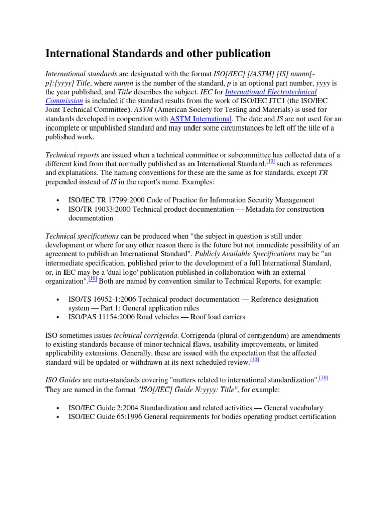 Iso Standards For Naming Conventions