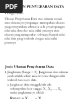 Ukuran Penyebaran Data (Dispersi)