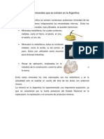 Tipos de Minerales Que Se Extraen en La Argentina PDF