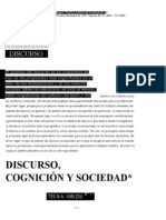 Discurso Cognicion y Sociedad