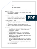 ENGLISH Context Clues Lesson Plan PDF