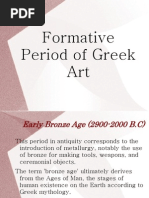 Formative Period of Greek Art