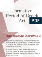 Formative Period of Greek Art